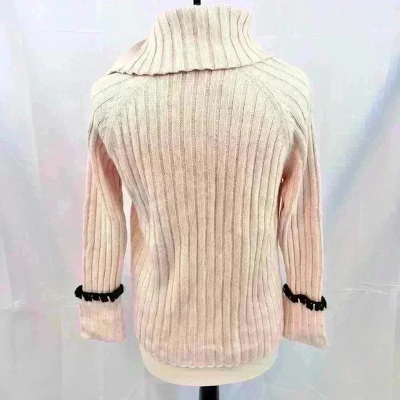 NWT Rebecca Taylor Merino Wool Blend Champagne Pink Sweater - Picture 6 of 10
